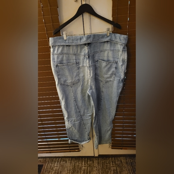 Free people foldover five button jeans light wash - Picture 2 of 5